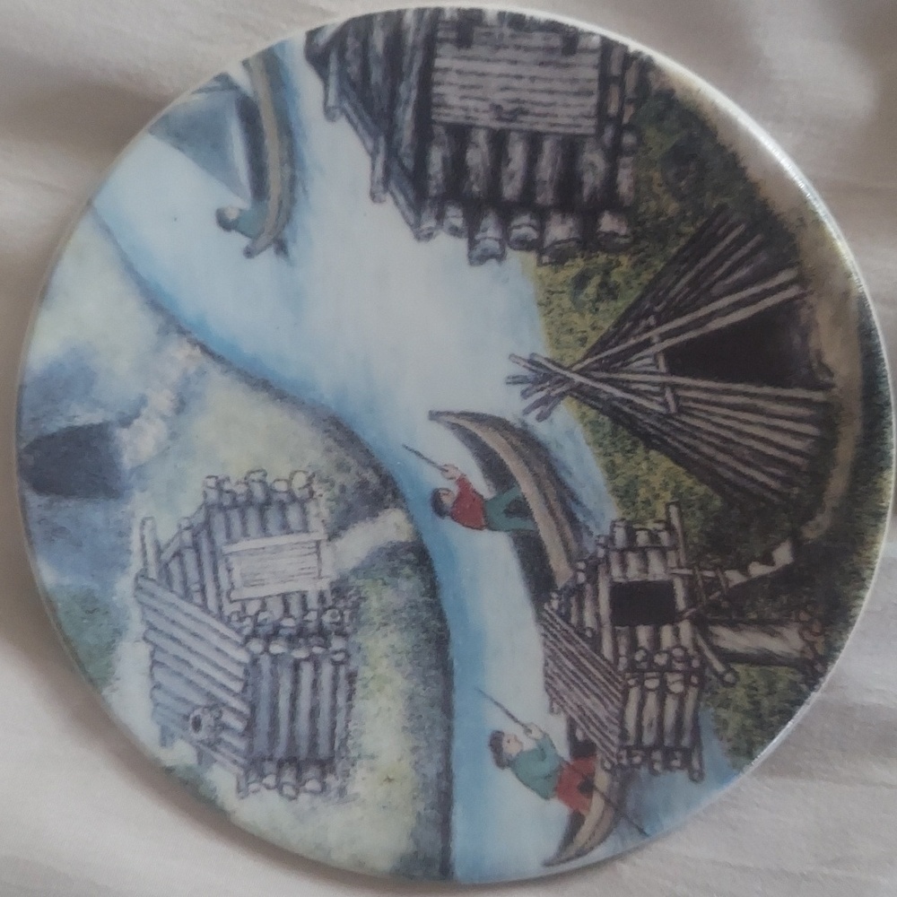 Vintage Arabia Finland Fishermen's Hut decor plate dish A. Alariesto #48